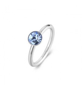 Anello Donna Gioielli Brosway Symphonia in acciaio e cristallo light sapphire mis 14 bym185b