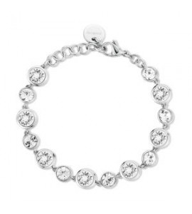 Bracciale Donna Gioielli Brosway Symphonia in acciaio con cristalli bianchi bym165