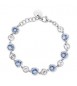 Bracciale Donna Gioielli Brosway Symphonia in acciaio con cristalli bianchi e light sapphire bym166