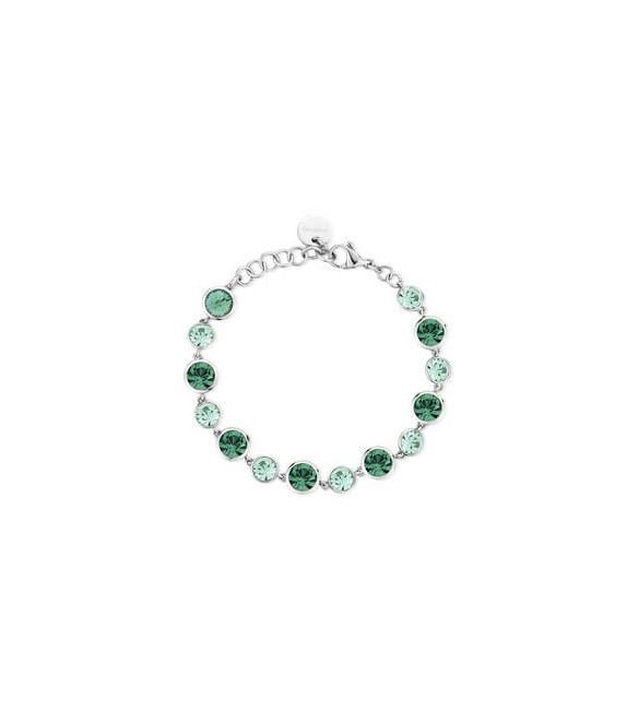 Bracciale Donna Gioielli Brosway Symphonia in acciaio con cristalli chrysolite e erinite  bym167
