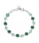 Bracciale Donna Gioielli Brosway Symphonia in acciaio con cristalli chrysolite e erinite  bym167