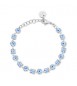 Bracciale Donna Gioielli Brosway Symphonia in acciaio con cristalli light sapphire bym170