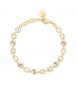 Bracciale Donna Gioielli Brosway Symphonia in acciaio dorato con cristalli bianchi bym169