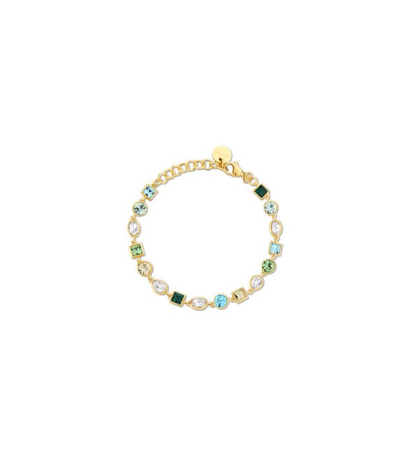 Bracciale Donna Gioielli Brosway Symphonia in acciaio dorato con cristalli chrysolite bym171