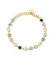 Bracciale Donna Gioielli Brosway Symphonia in acciaio dorato con cristalli chrysolite bym171