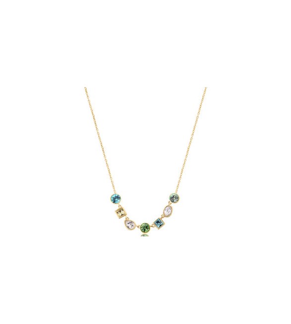 Collana Donna Gioielli Brosway Symphonia in acciaio dorato e cristalli bianchi chrysolite  bym164