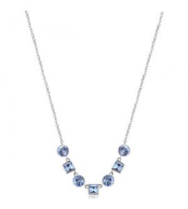 Collana Donna Gioielli Brosway Symphonia in acciaio e cristalli light sapphire bym163