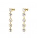 Orecchini Donna Gioielli Brosway Symphonia in acciaio dorato e cristalli crystal bym180