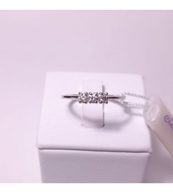 Anello Donna Gioielli Davite & Delucchi in Oro Bianco Trilogy Diamante ct 0,15 aa032164 15