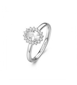 Anello Kate Gioielli Fancy by Brosway in argento zircone ovale bianco misura 14 fiw79c