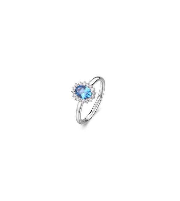 Anello Kate Gioielli Fancy by Brosway in argento zircone ovale blu misura 16 ffb70d