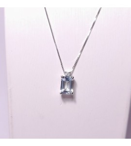 Collana Donna Gioielli Davite & Delucchi in Oro Bianco Diamanti Acquamarina ct 0,90 clnm00297