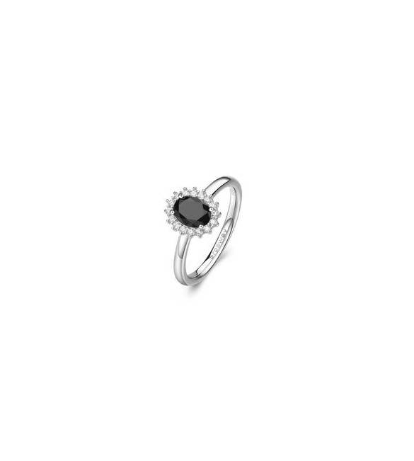 Anello Kate Gioielli Fancy by Brosway in argento zircone ovale nero misura 16 fmb75d