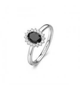 Anello Kate Gioielli Fancy by Brosway in argento zircone ovale nero misura 16 fmb75d