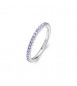 Anello veretta Gioielli Fancy by Brosway in argento zirconi ametista misura 16 fmp70d