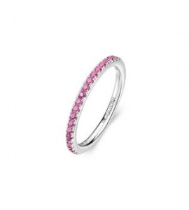 Anello veretta Gioielli Fancy by Brosway in argento zirconi rossi misura 16 fpr69d