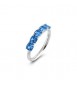 Anello Gioielli Fancy by Brosway in argento 5 zirconi cushion blu misura 18 ffb14e