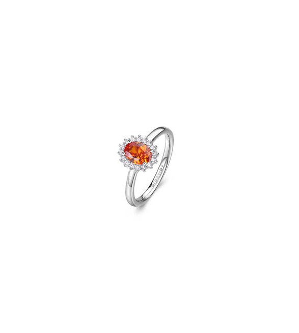Anello Kate Gioielli Fancy by Brosway in argento zircone ovale arancione misura 14 fvo19c
