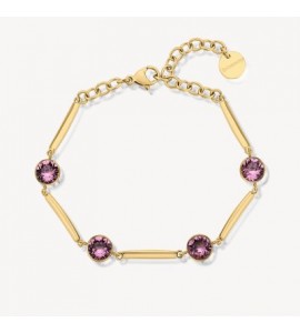 Bracciale Donna Gioielli Brosway Affinity in acciaio pvd oro con cristalli iris bff163