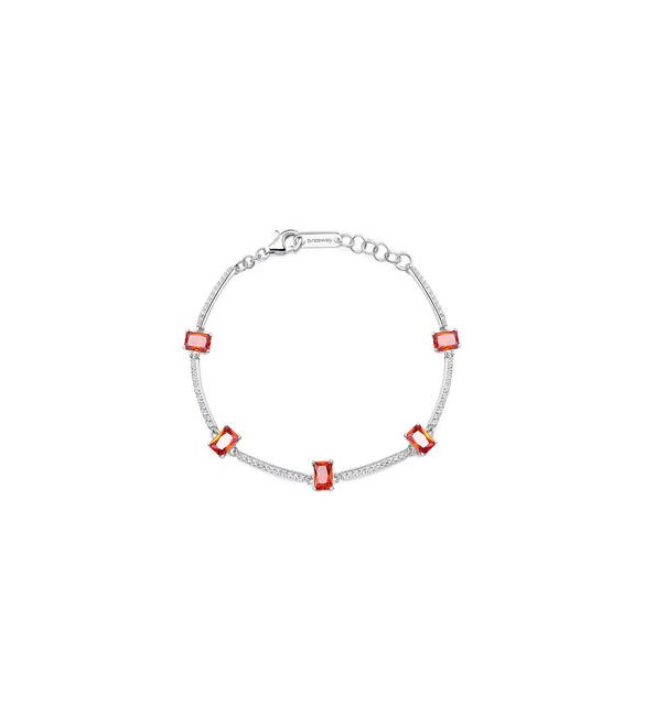 Bracciale Donna Gioielli Fancy by Brosway in argento zircone baguette arancione fvo05