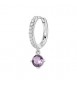 Mono Orecchino cerchietto Gioielli Fancy by Brosway in argento zircone ametista mm 25 fmp87