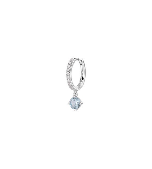 Mono Orecchino cerchietto Gioielli Fancy by Brosway in argento zircone azzurro mm 25 fcl83