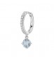 Mono Orecchino cerchietto Gioielli Fancy by Brosway in argento zircone azzurro mm 25 fcl83