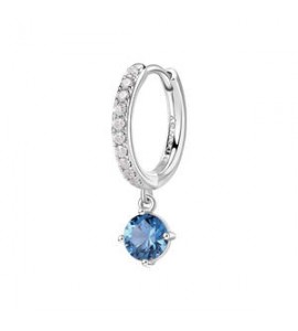 Mono Orecchino cerchietto Gioielli Fancy by Brosway in argento zircone blu mm 25 ffb82