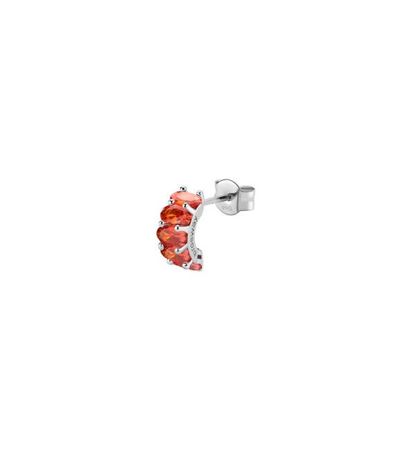 Mono Orecchino Cerchietto Gioielli Fancy by Brosway in argento zircone ovale arancione fvo09