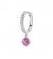 Mono Orecchino cerchietto Gioielli Fancy by Brosway in argento zircone rosa mm 25 fvp83