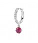 Mono Orecchino cerchietto Gioielli Fancy by Brosway in argento zircone rosso mm 25 fpr86