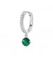 Mono Orecchino cerchietto Gioielli Fancy by Brosway in argento zircone verde mm 25 flg82