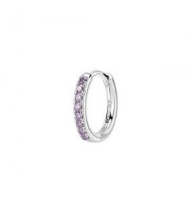 Mono Orecchino cerchietto Gioielli Fancy by Brosway in argento zirconi ametista mm 14 fmp86