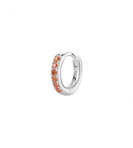Mono Orecchino cerchietto Gioielli Fancy by Brosway in argento zirconi arancione mm 12 fvo15