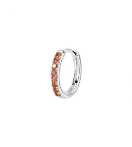 Mono Orecchino cerchietto Gioielli Fancy by Brosway in argento zirconi arancione mm 14 fvo16
