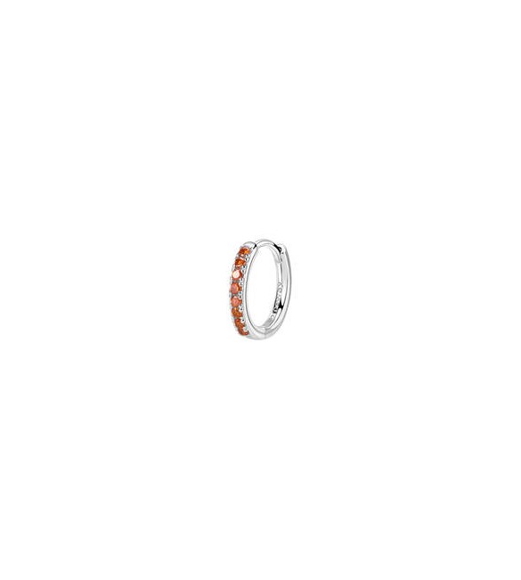 Mono Orecchino cerchietto Gioielli Fancy by Brosway in argento zirconi arancione mm 14 fvo16