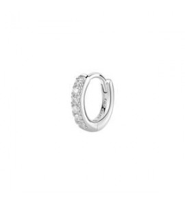 Mono Orecchino cerchietto Gioielli Fancy by Brosway in argento zirconi bianchi mm 12 fiw88