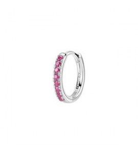 Mono Orecchino cerchietto Gioielli Fancy by Brosway in argento zirconi rossi mm 14 fpr85