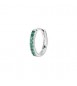 Mono Orecchino cerchietto Gioielli Fancy by Brosway in argento zirconi verdi mm 14 flg81