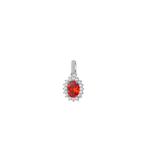 Pendente Kate Gioielli Fancy by Brosway in argento zircone ovale arancione fvo02