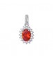 Pendente Kate Gioielli Fancy by Brosway in argento zircone ovale arancione fvo02