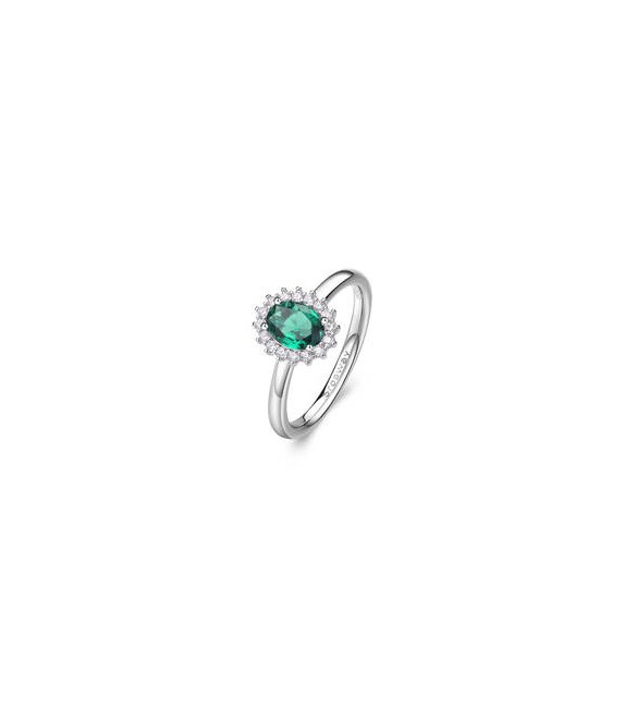 Anello Kate Gioielli Fancy by Brosway in argento zircone ovale verde misura 20 flg71f
