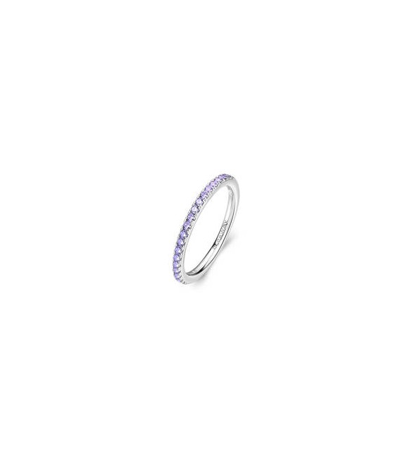 Anello veretta Gioielli Fancy by Brosway in argento zirconi ametista misura 12 fmp70b