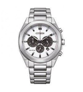 Orologio Cronografo Uomo Citizen Eco Drive Metropolitan bianco ca4590-81a