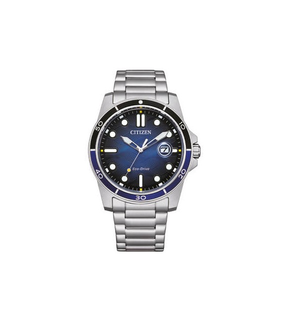 Orologio Solo Tempo Uomo Citizen Eco Drive Marine blu aw1810-85l