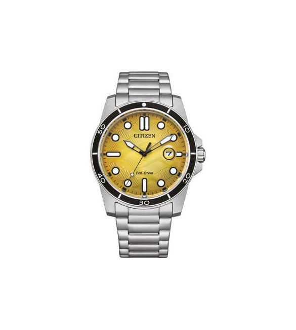 Orologio Solo Tempo Uomo Citizen Eco Drive Marine giallo aw1816-89x