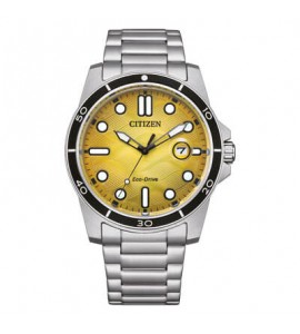 Orologio Solo Tempo Uomo Citizen Eco Drive Marine giallo aw1816-89x