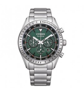 Orologio Cronografo Uomo Citizen Eco Drive Rescue verde ca4600-89x
