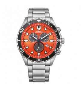 Orologio Cronografo Uomo Citizen Eco Drive Sport arancione at2560-84x