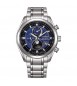 Orologio Radiocontrollato Tsuki-yomi Moon Phase Uomo Citizen Eco Drive titanio blu by1010-81l